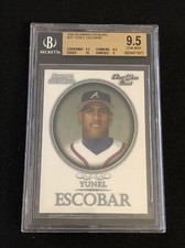 YUNEL ESCOBAR 2005 BOWMAN STERLING ROOKIE CARD BECKETT BGS 9.5 GEM MINT