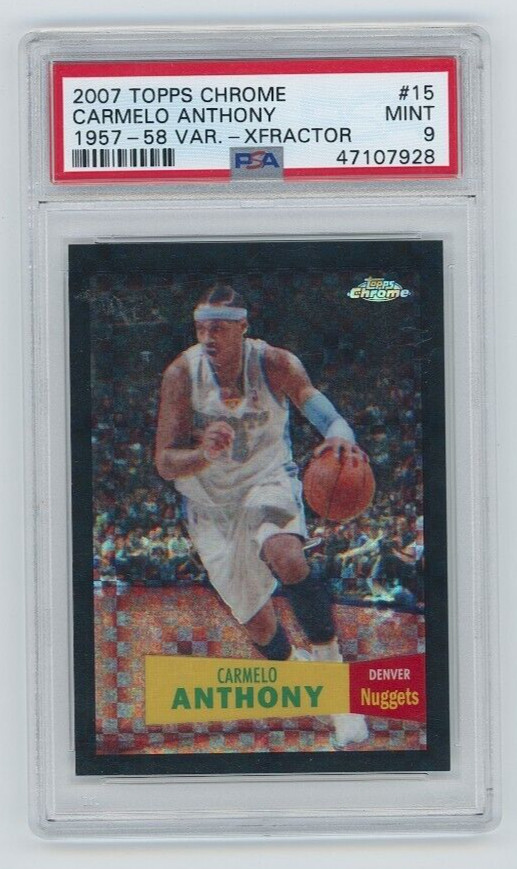 2007 TOPPS CHROME CARMELO ANTHONY 1957-58 VAR. XFRACTOR /50