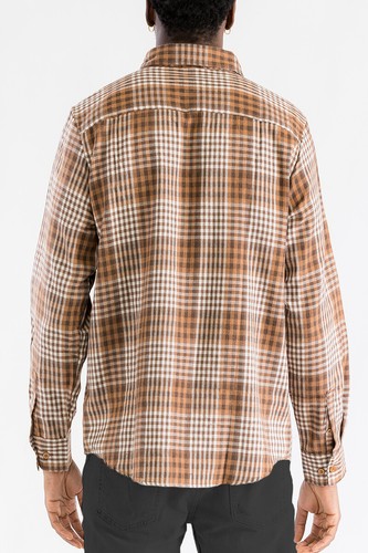 Camisa Weiv Unisex a Cuadros Tradicional Franela Botones Mangas Largas - Imagen 11 de 25