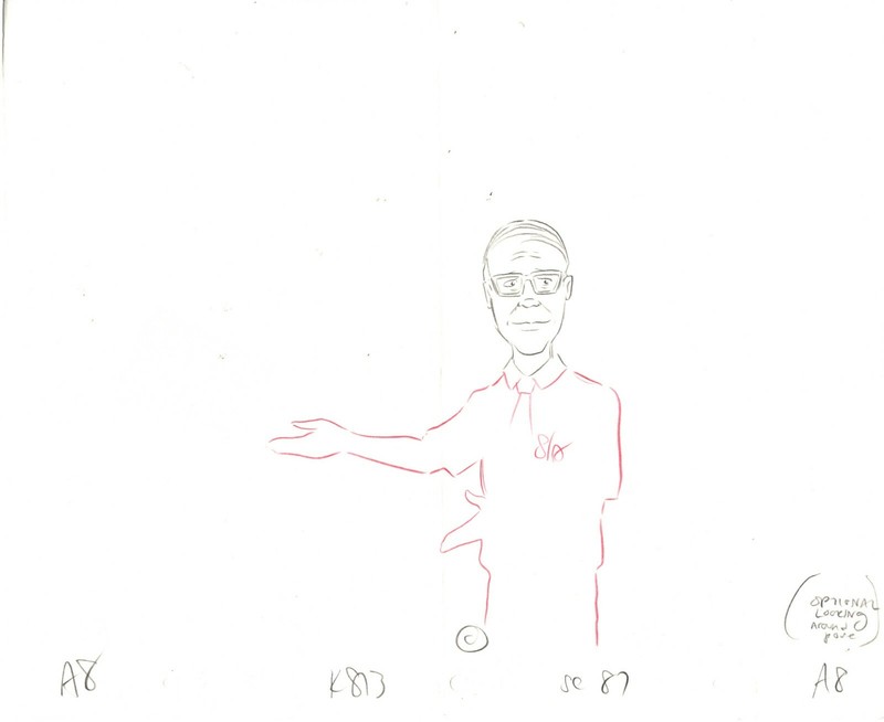 King of the Hill Original Animation Production Cel Drawing FOX ha8