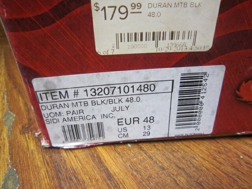 SIDI DURAN MENS MOUNTAIN BIKE CYCLING SHOES EUR 48 US SIZE 13 - Picture 6 of 6