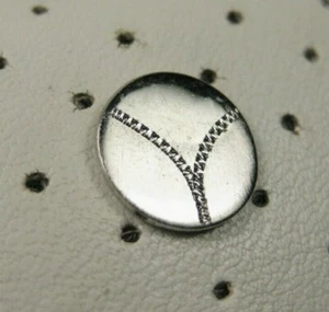 Vintage Sterling Silver Textured Round Ball Disk Cyclical Tie Chain Pin USA