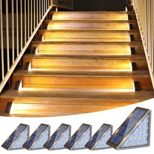 Solar Step Lights Outdoor Waterproof, LED Outdoor Stair Lights, Solar Step Light