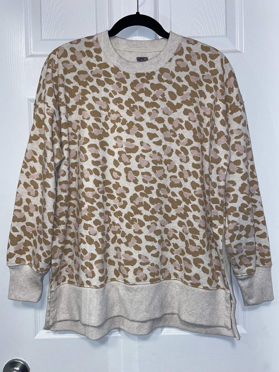 Aerie Leopard Print Pullover Crew Neck Sweater Women’s Size: Small