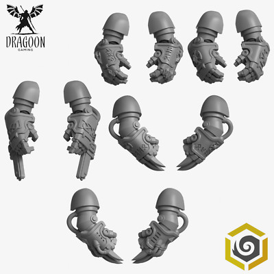 Primal Hounds Termi Power Weapons Set Custom Bits For Sci-Fi Tabletop Miniatures