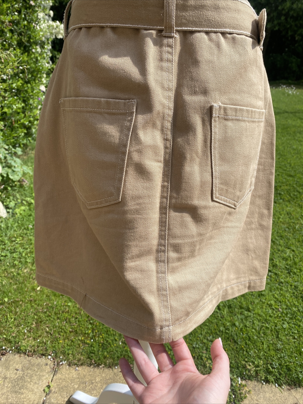 DENIM CO. MINI SKIRT SIZE 12 STONE COLOUR eBay