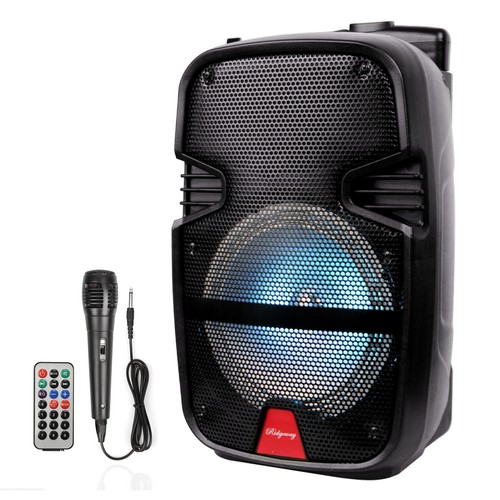8" 3000W Rechargable Powered Speaker DJ PA Disco karaoke System Bluetooth w/LED - Picture 9 of 10
