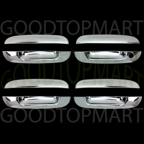 FOR BUICK RAINIER 05-07 CHROME 4 DOORS HANDLES COVERS W/OUT PASSENGER KEYHOLE - Picture 1 of 1