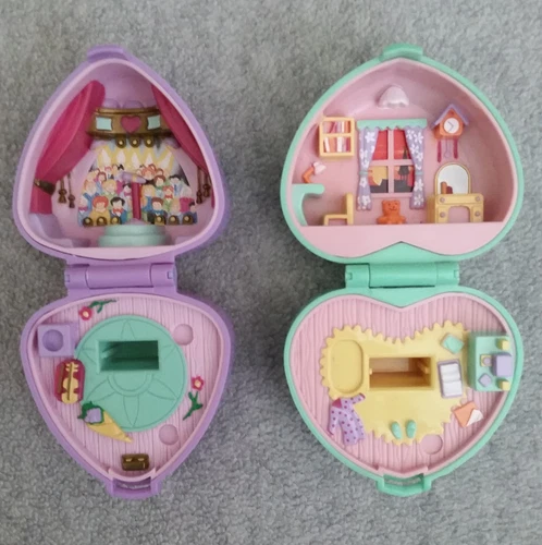 1991 POLLY POCKET BLUEBIRD PIANO RECITAL & MIDGE'S BEDTIME COMPACT ONLY VINTAGE