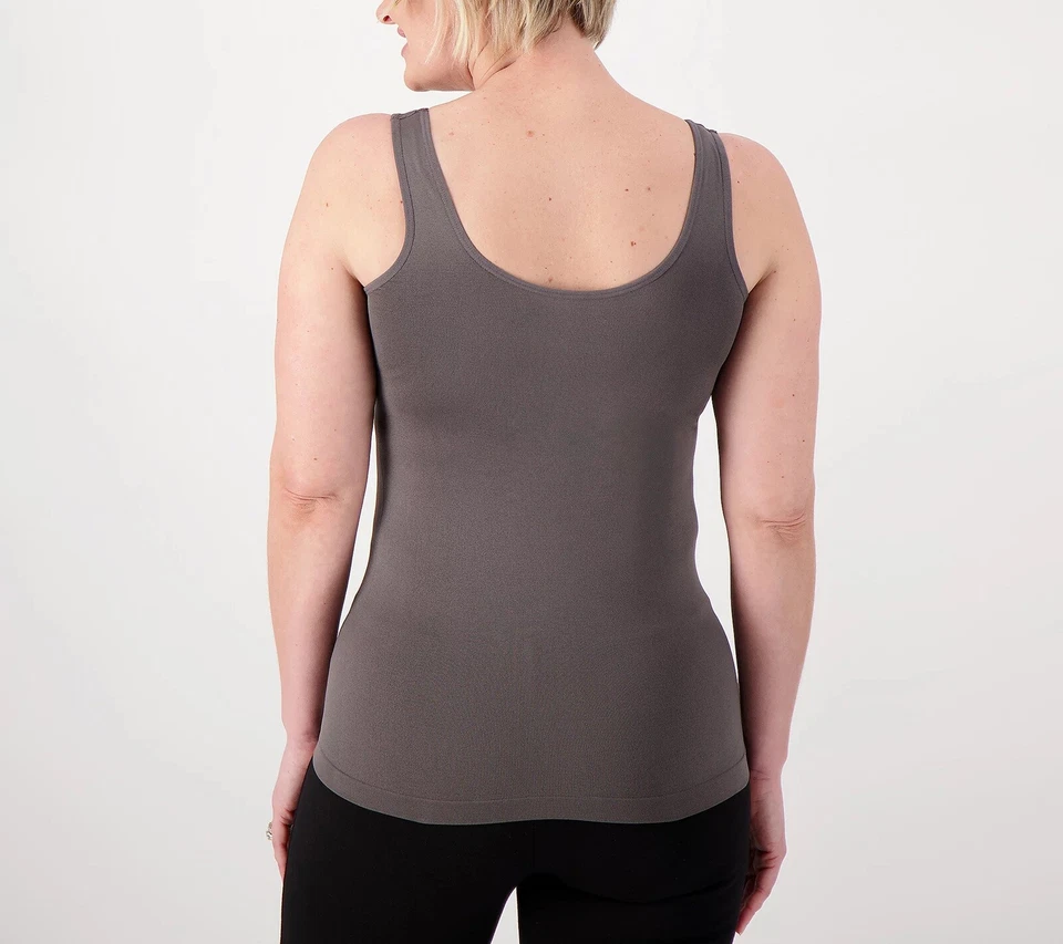 Breezies Talla PEQUEÑA Juego de 2 Cami Reversibles Sin Costuras CENIZA/GRAFITO A553148 Foto 3 de 3