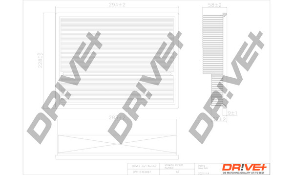 Dr!ve+ DP1110.10.0067 Luftfilter Einsatz FüR MERCEDES-BENZ-image