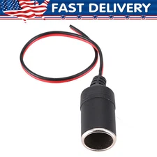12V/24V Car Cigarette Lighter Charger Cable Female Socket Plug Connector Adapter