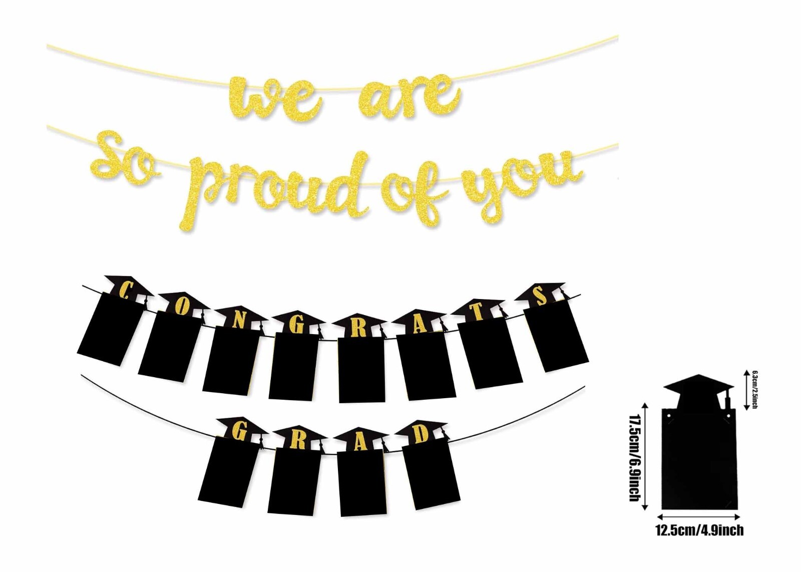 Graduation Photo Banner Decorations Set, We are So Proud of You