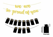 Graduation Photo Banner Decorations Set, We are So Proud of You