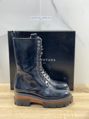 Pons Quintana Chaussures Femme Cuir Noir Compensé Luxury