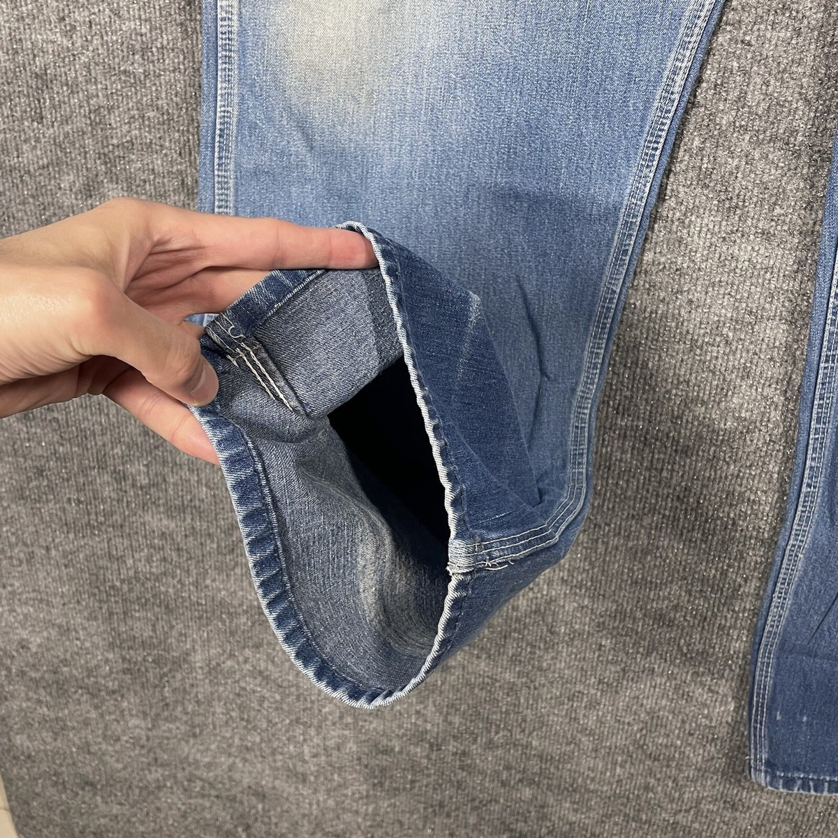 VINTAGE 60s OshKosh B'gosh Denim Jeans 36x33 Carpenter Talon Zip
