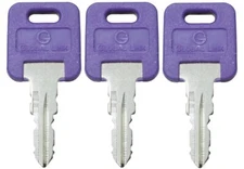 3 PACK Global Link OEM PURPLE Replacement RV Motorhome Trailer Lock Key G353