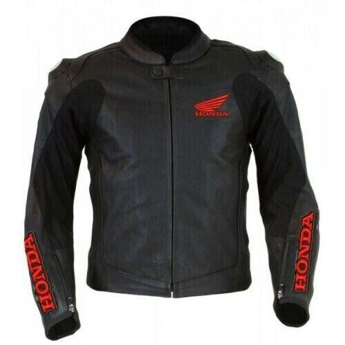 New Honda Motorbike Cowhide Leather Jacket Motorcycle Racing