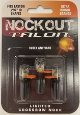 NockOut Lighted Nocks Crossbow .297" ID Talon Orange 3 Pack