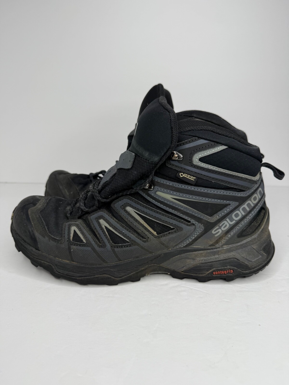Salomon X Ultra W 3 Mid GTX Escursionismo Uomo Taglia 12 Nero Grigio Gore Tex Impermeabile