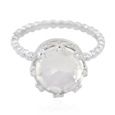 Crystal Quartz Solid Silver Ring Handmade Jewelry For Occasion Gift US