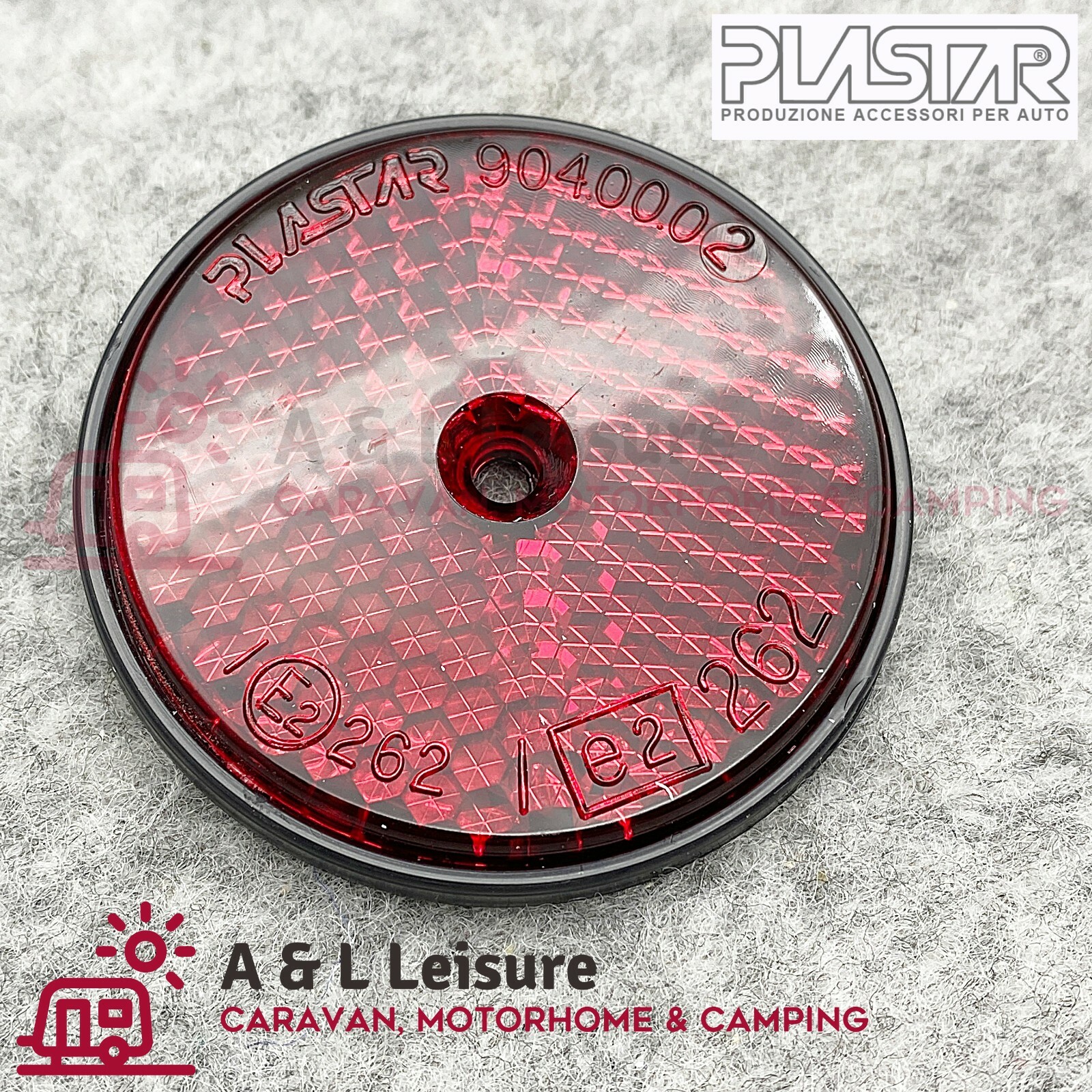 PLASTAR Round Reflector RED Caravan, Motorhome, Trailer, Horse Box, Truck WB358