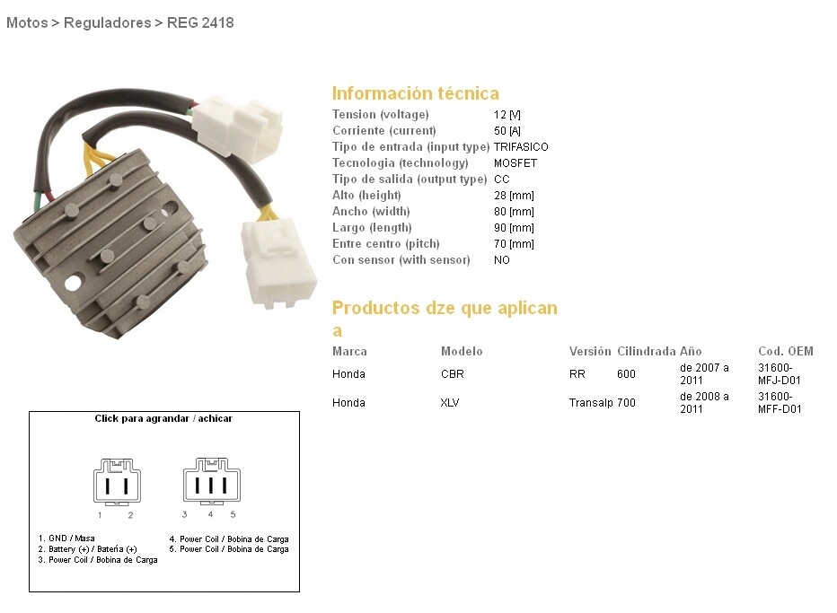 Régulateur de tension DZE Honda CBR600RR XL700V pour résoudre les pannes de batterie et surcharges - 4