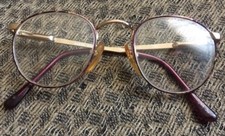 Guess Eyeglasses Frames Round Gold/Purple GU 320 PRM 46 20 130 Vintage Nice