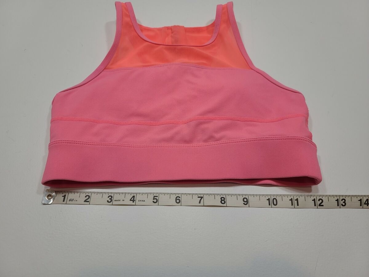 Zyia Active Mesh Zip Up Pink All Star Bra Size S Womens 