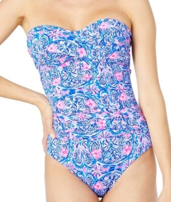 NWT Lilly Pulitzer Women's Flamenco One-Piece Blue Peri Takin It Easy Size 2