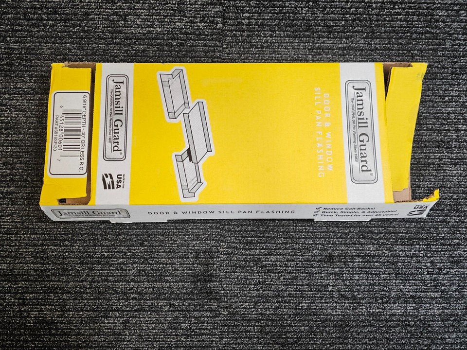 (QTY 2) Jamsill Guard Sill Pan Flashing 6 9/16 Up To 40" Plastic Step ...