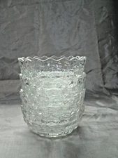 Vtg Colony Indiana WHITEHALL Clear 4-5" Fruit Dessert Bowl Salad Cereal Cubist 2