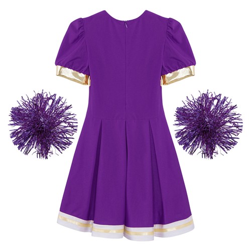 Kids Girls Cheerleading Dance Set Basketball Competition Cheerleading Dress - Picture 28 of 41