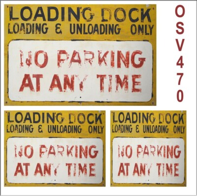 WEATHERED WATERSLIDE NO PARKING LOADG DOCK DIORAMA SIGN DECALS O SCALE OSV470