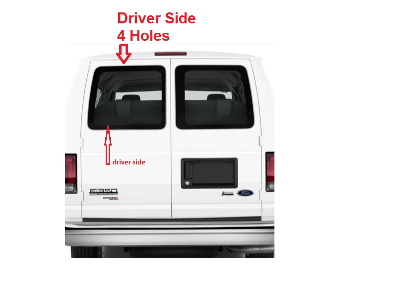 Fits: 92-16 Ford Econoline Van Back Glass Driver Left Side (4 Holes) Butyl Tape Foto 2 de 4