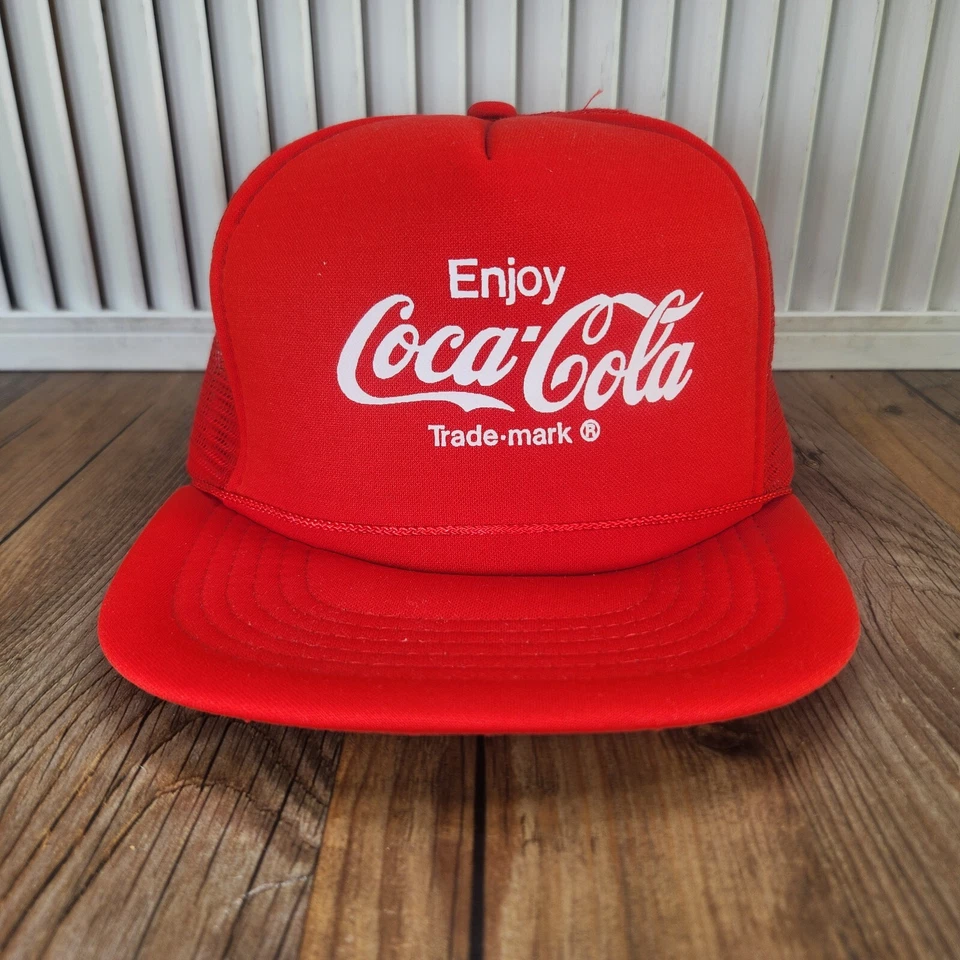 De Colección Coca-Cola Replay Snapback Espuma Camionero Sombrero Gorra Malla Roja Refresco Años 90 Anuncio Foto 2 de 4