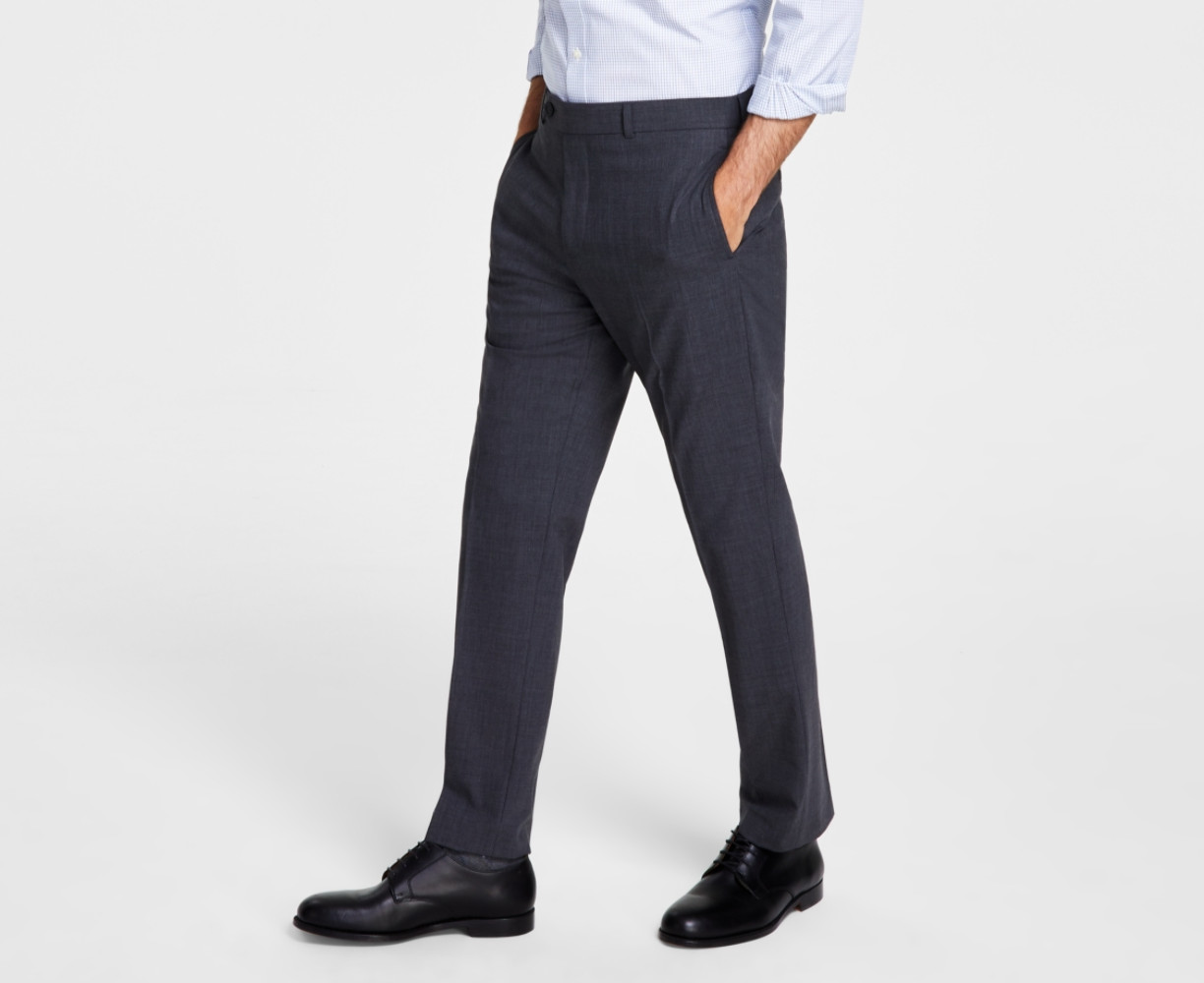 Мужской брючный костюм из стрейчевой полушерстяной ткани B by Brooks Brothers 19A 994