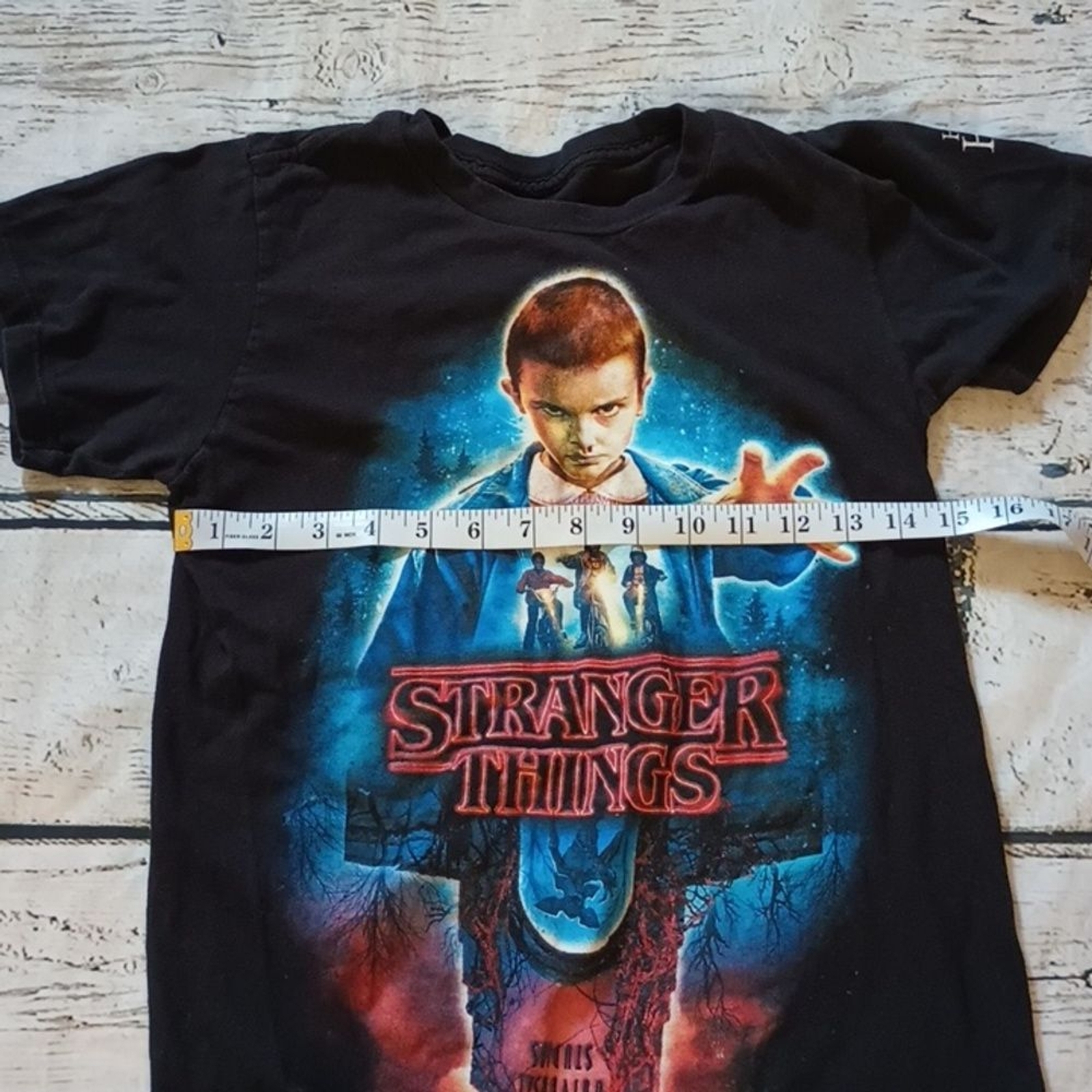 Universal Stranger Things 2018 Black Tee Shirt XS - image 4