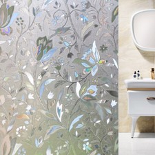 Privacy Window Film Frosted Tulip Flower Static Cling Glass Decorative Sticker