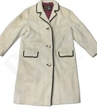 Vintage Lodenfrey Loden Coat Women's Medium Beige 100 Wool Munich Germany 1960s