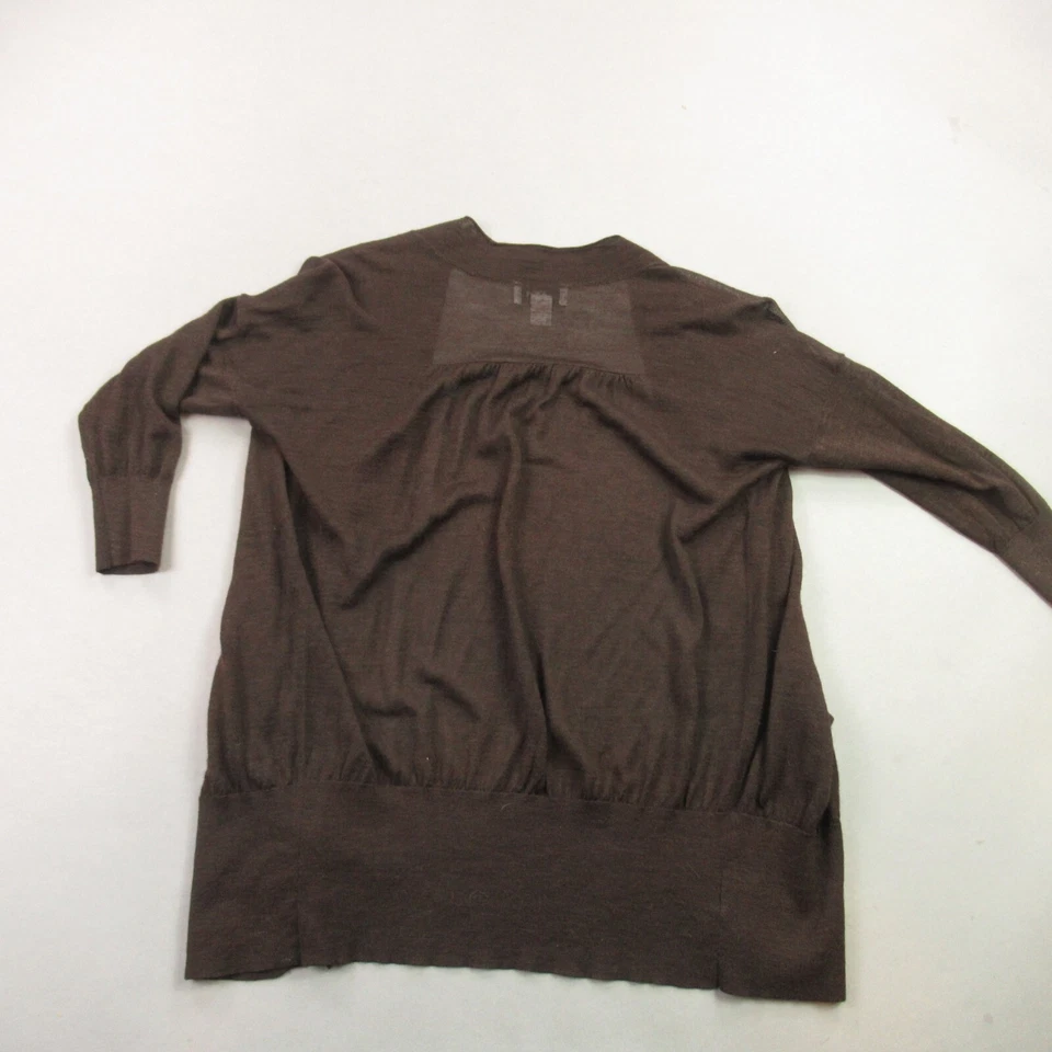 Suéter Ann Taylor Loft Mujer Pequeño Manga Larga Marrón Cárdigan Exterior Botones Foto 4 de 4