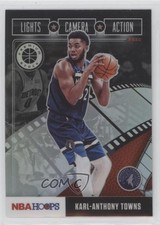 2019 NBA Hoops Premium Stock Lights Camera Action Holo Karl-Anthony Towns 07i7
