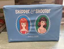 Mattel - 1965 Skipper Skooter Doll Case -Blue- Case only - very good condition
