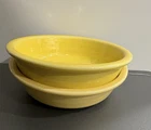 Fiestaware Yellow Classic Rim Cereal Bowl Set 2 Sunflower Vtg 6 7/8" 19oz USA