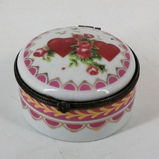 Porzellan Schmuckdose WJ Brocante Herzen Rose...