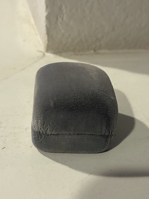 Vintage Mervyn’s Gray Velvet Ring Box