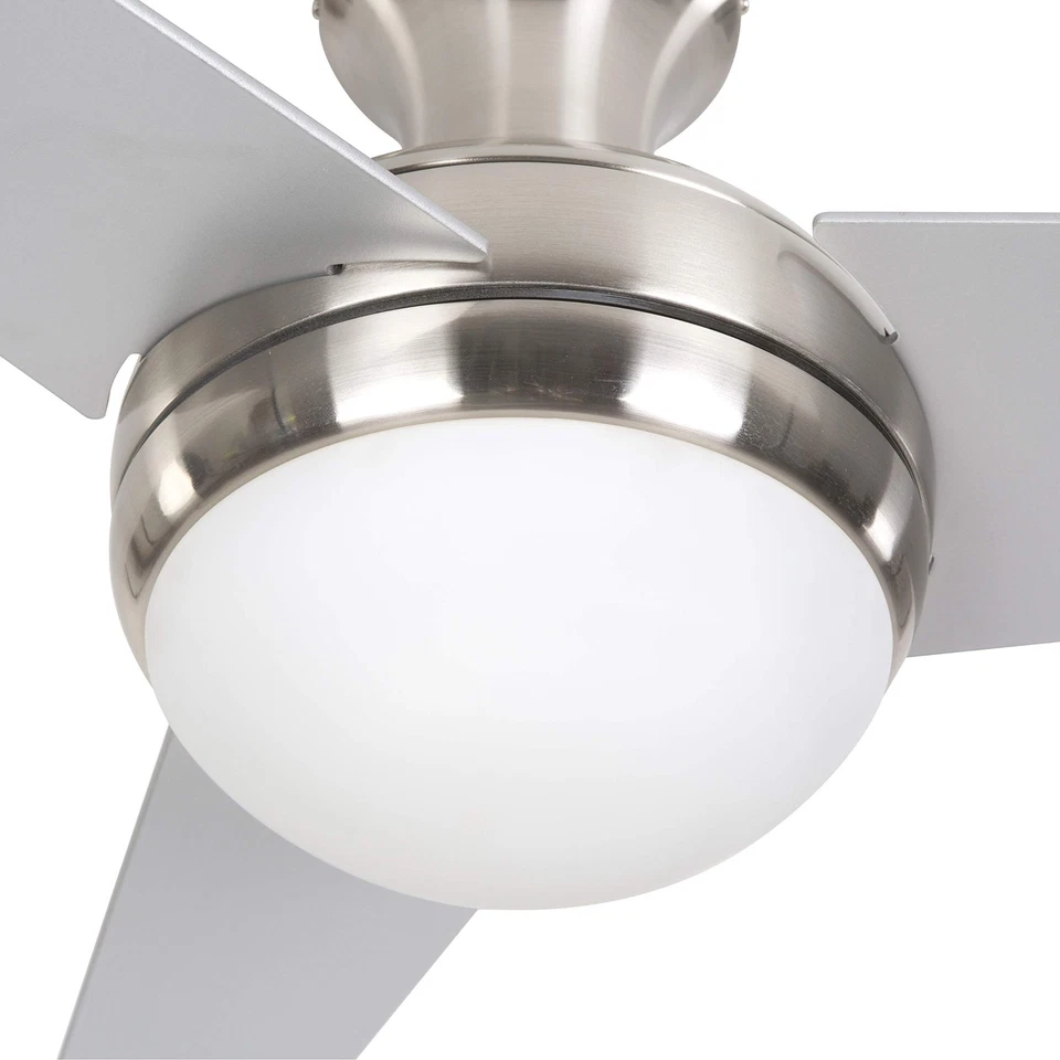 ADALYN-BBN 48-Inch Ceiling Fan in Bright Brush Nickel Finish with 16-Inch Lea... - Image 3 of 4