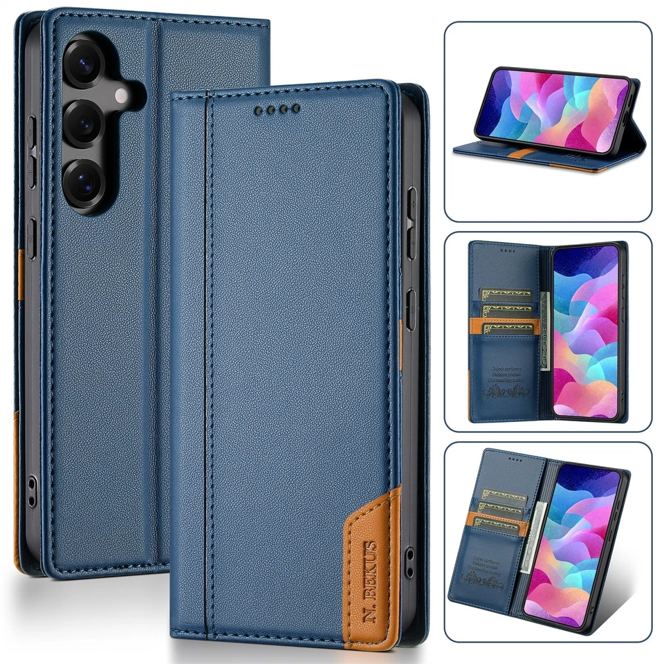 Magnetic Flip Leather Wallet Case Stand Cover For Samsung A56 A17 A26 A12 A16 14 - Image 4 of 4