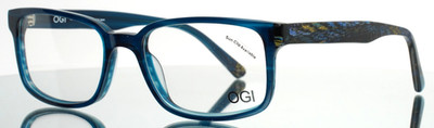 OGI Evolution 9240 2160 Blue Womens Rectangle Full Rim Eyeglasses 53-19-145 B:37
