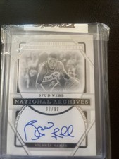 2020-21 Panini National Treasures - Archives Auto /99 Spud Webb #NA-SWB